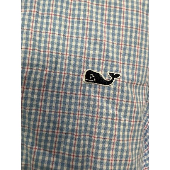 Vineyard Vines Shirt Small Check Blue Cooper Performance Button Up - Picture 3 of 7